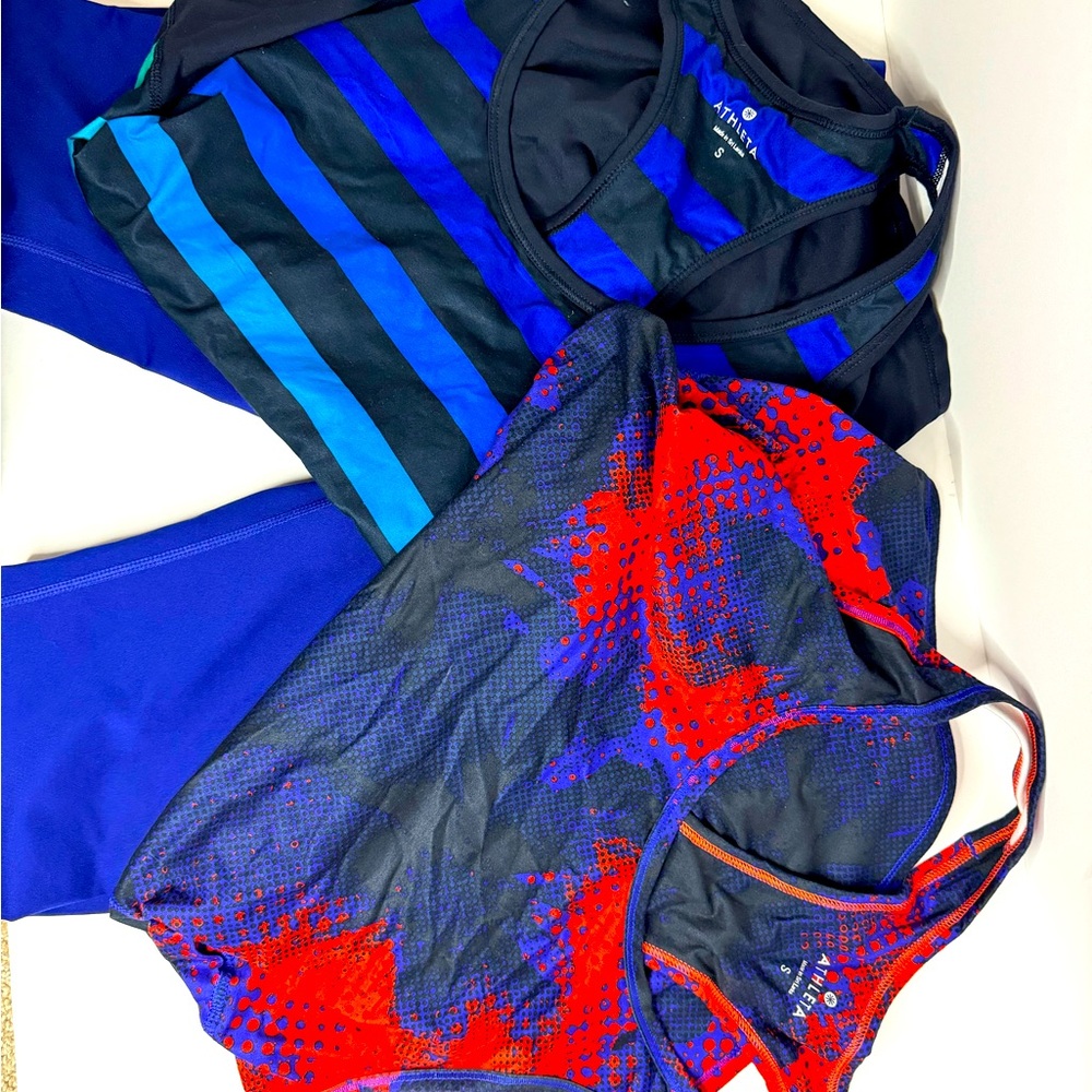 Athleta leggings and 2 top bundle
